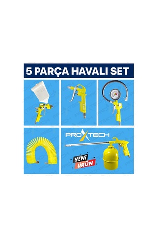 Kompresör Havalı El Aletleri Seti 5 Parça Havalı Boya Ve Havalı Set 5 Parça