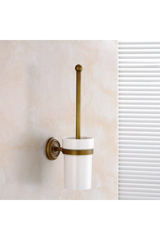 Fause Askılı Tuvalet Fırçası Vintage Antik Pirinç