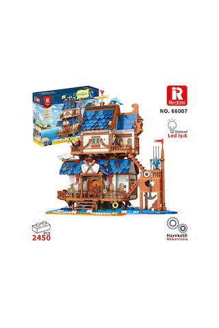 Reobrix Technic 66007 Balıkçı Evi Yaratıcı Yapı Blok Seti Building Blocks Fishing Store -2450 Parça