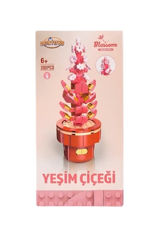 Dostoys Yapı Taşı Serisi Çiçek Yapım Seti Yeşim Çiçeği 200 Parça