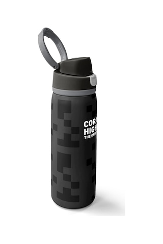 Coral High Siyah Blok Desenli Pipetli Ve Direkt İçim Çelik Termos 800 Ml 38554 Siyah