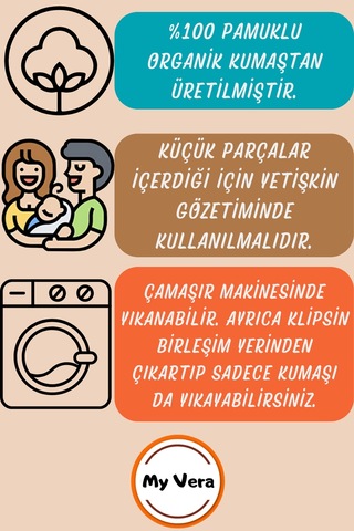 Bahar Çiçek Desenli Pudra Plastik Klipsli Pamuklu Emzik Askısı - Emzik Zinciri - Emzik Tutacağı