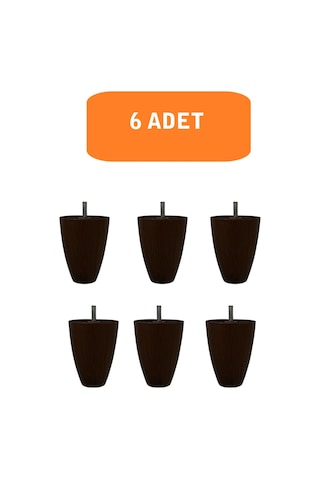 Homdep Kanepe Koltuk Tv Ünitesi Konsol Yükseltme Adalya Model Plastik Ayak 10 Cm Ceviz Renk 6 Adet Ceviz