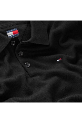 Tommy Hilfiger Tjm Slım Essentıal Polo Sweater Erkek Siyah Kazak - Dm0dm20304