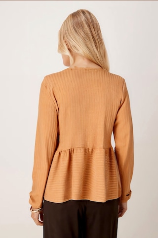 Armonika Kadın Camel V Yaka Yumuşak Dokulu Önü Bağlamalı Kolları Lastikli Triko Hırka Arm-26k001010