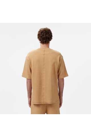 United4 Unıted4 Örme Comfort Erkek Krem T-shirt Akıta Krem