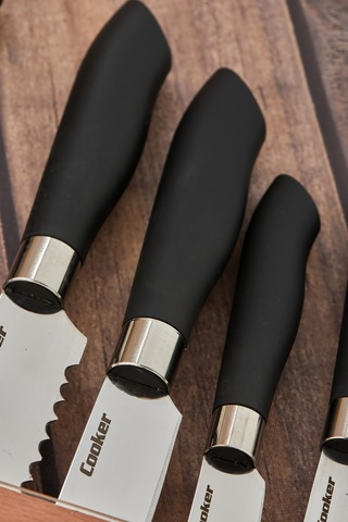 Cooker Skycut 6 Parça Lux Bıçak Seti Ckr3584 Ahşap