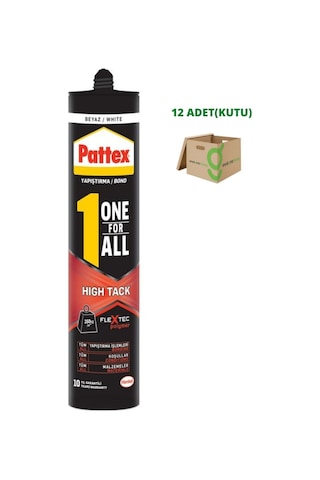 Pattex One For All High Tack Beyaz Yapıştırıcı 460Gr 12 Adet Beyaz