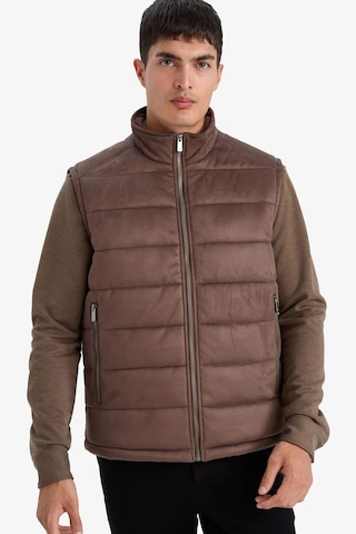 Defacto Slim Fit Dar Kesim Dik Yaka Astarlı Süet Yelek F7753ax26spbn534 Kahve-bn534