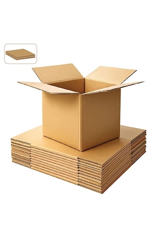 Şeylişeyler - 60x40x40 Cm Büyük Boy Karton Koli 10 Adet - Taşınma, Çeyiz, Mutfak Ve Kargo Kolisi Seti