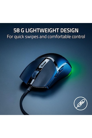 Razer Cobra Kablolu Oyun Faresi: 58g Hafif Tasarım - Gen-3 Optik