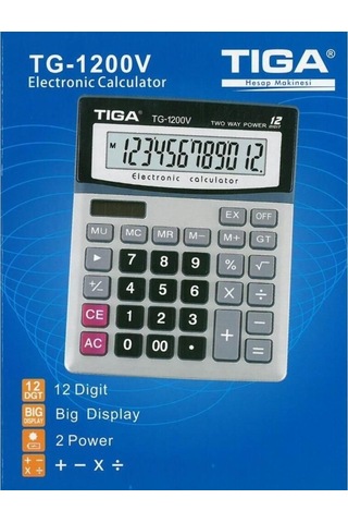 Tiga TG-1200V Profesyonel 12 Hane Hesap Makinesi