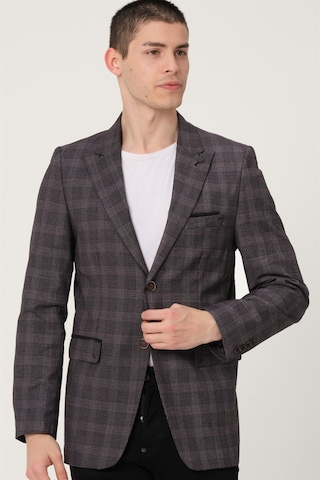 C9058 DEWBERRY ERKEK CEKET-SİYAH-BORDO Bordo - Siyah