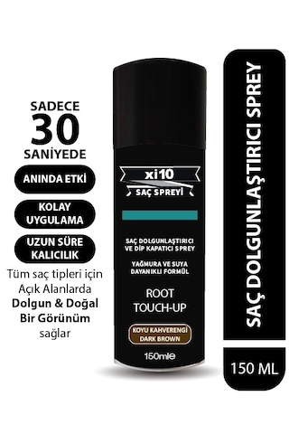 Xi10 Koyu Kahve D.brown Saç Dolgunlaştırıcı Sprey ,dip Kapatıcı Xi10 Koyu Kahve D.brown Saç Dolgunlaştırıcı Sprey ,dip Kapatıcı