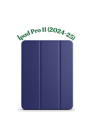 Fuchsia İpad Pro 11" M5 - 2025 İle Uyumlu Smart Cover Kalemlik Bölmeli Standlı Tablet Kılıfı Kapaklı Kılıf