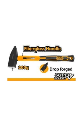 Ingco HMHS82001 Fiberglass Saplı Makinist Çekiç 200g