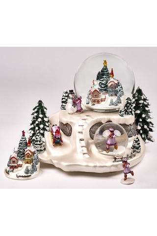 Yerli, El Boyama, Müzikli, Kendinden Üflemeli, Kar Manzarası 120+65 Mm, Lüks Kar Küresi. Magnetdepo