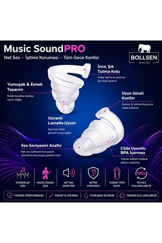 Musicsoundpro Kulak Tıkaçları Konser Festival Parti İçin 24 Db Snr Gürültü Azaltma Müzik Severler Dj Ve Müzisyenler İçin Yeniden Kullanılabilir Silikon Rahat Gizli Kulak Koruyucu