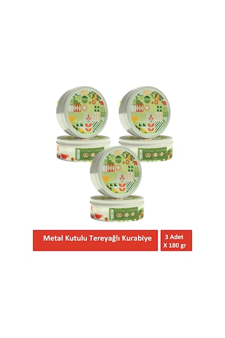 Tereyağlı Kurabiye Metal Kutulu 3 Adet X 180 Gr