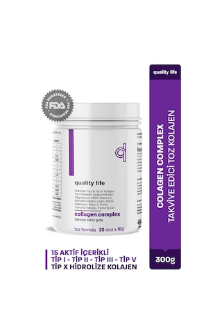Quality Life Tip1 Tip2 Tip3 Tip5 Tip10 Complex Saf Toz Collagen 300 G