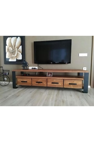 Deryawood Tv Ünitesi Masif Ahşap Ağaç Standı (331050590)