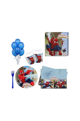 Spiderman Partisi Örümcek Adam Doğumgünü 24 Kişilik 12 Parça