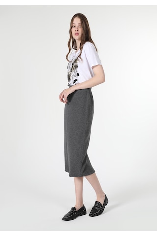 Colin's Colins Slim Fit Kadın Antrasit Etek Cl1060275 Q1.v2 Anm Antra Melanj