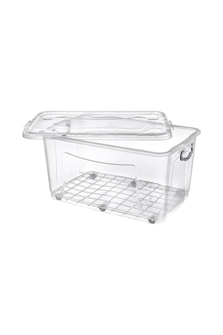 2 Li Set Hava Geçirmez Saklama Kutusu 70 L Klipsli Istiflenebilir Garaj Kiler Tavan Arası Air Tight Box At-ld Siyah Çok Renkli
