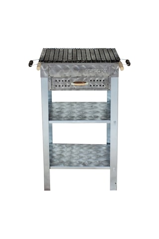 Metehan MTH-95 Çekmeceli - Lama Izgaralı Battal Boy Mangal