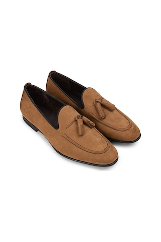 Deery Hakiki Nubuk Taba Rengi Erkek Loafer - 01701mtbac17 Taba