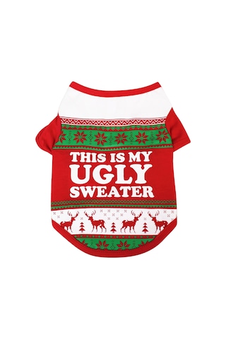 Xindoker Noel Temalı Köpek Tişörtü - Evcil Hayvanlar İçin Şık Ve Rahat Giyim Seçeneği Çok Renkli