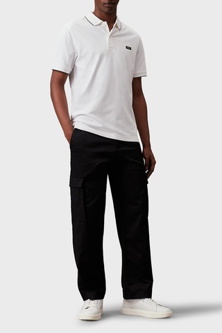 Calvin Klein Erkek Polo Yaka T Shirt K10k112751 Yaf Beyaz Beyaz
