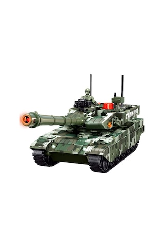 Hstar 1:16 Rc Uzaktan Kumandalı Battle Armored Tank 6 Chanel 27 Mhz. Sesli Ve Işıklı Usb Şarj 35 Cm Çok Renkli