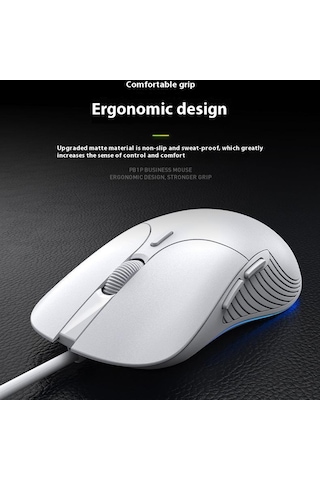 Inphıc Pb1 Usb Kablolu İş Ofis Oyun Mouse Sessiz Makro Programlama Bilgisayar Dizüstü Fare