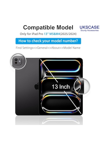 Apple Uyumlu iPad, Pro 13 İnç M5/m4 8./7. Nesil, 2025/2024 Temperli Cam Ekran Koruyucu 2 Adet