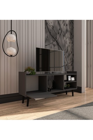 Leo Tv Ünitesi Antrasit Televizyon Konsolu 140 Cm Ekonomik Modül