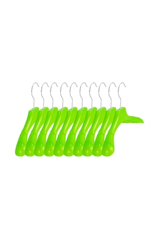 Çocuk YEŞİL Elbise Mont Askısı 10 Adet Paketli 30 Cm Çocuk Askı Yeşil
