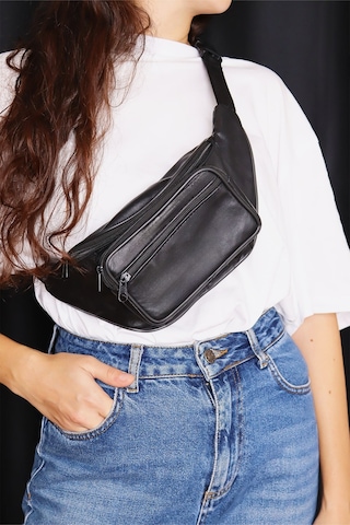 Jack Tonio Unisex Ayarlanabilir Askılı Fermuarlı Deri Omuz Göğüs ve Bel Çanta
