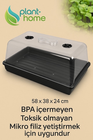 Mikro Filiz, Tohum Çimlendirme Çelik Köklendirme Bpa İçermez Premium Mini Sera