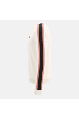 Beyaz Fila Erkek Bisiklet Yaka Sweatshirt Braid Detail Tm411156 BEYAZ