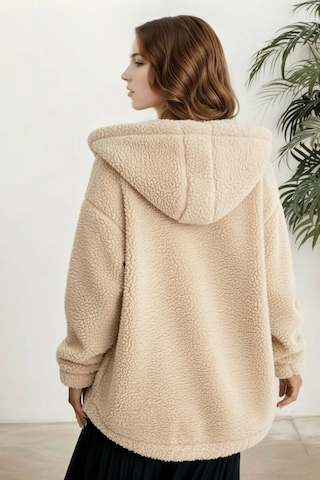 Aclassics Peluş Kuzu Kıvırcık Torba Cepli Kolej Mont Siyah Ks2526 Taş