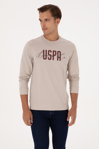 U.S. Polo Assn. Erkek Regular Fit Bisiklet Yaka Taş İnce Sweatshirt 50315570-VR049