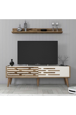 Variant Valensiya 140cm Tv Ünitesi - Ceviz / Krem