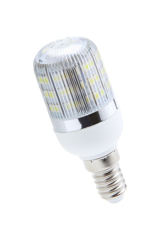 Fortunelane E14 2.5w 48 Led 3528 Smd Mısır Tipi Ampul, 360 Derece Işık, Beyaz, 110v, Tasarruflu, Plastik Kasa Beyaz