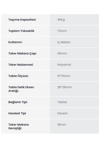 Hts 231 50x20çift Bilyalı Polyamid Makaralı Belirtilmemiş