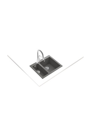 Teka Forsquare 590 Tg Çift Hazneli Tegranite+ Eviye - Stone Grey - 115260020