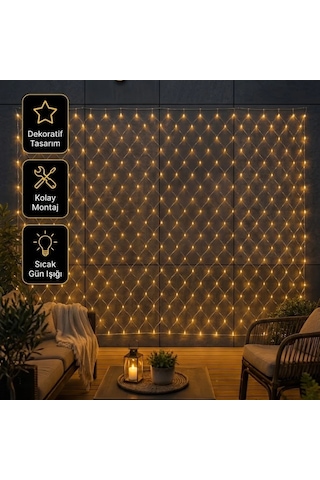 Gün Işığı Led Ağ Dekorasyon Aydınlatması Balkon Teras Süsleme
