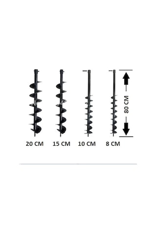 Palmera Toprak Burgu Makinesi Burgu Ucu - 15 Cm Palmera Toprak Burgu Makinesi Burgu Ucu - 15 Cm