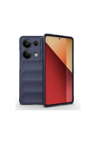 Nourthkiingdom Redmi Note 13 Pro 4g Kılıf Esnek Tpu Oyuklu Arka Yüzey Tasarımlı Nrtk Etnik Silikon Kapak - Kırmızı Kırmızı