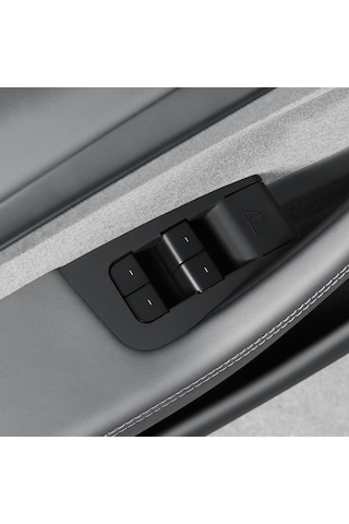 Tesla Model Y Juniper İçin Uyumlu Kapı Düğmeleri Dekoratif Kaplama Siyah - 4 Parça